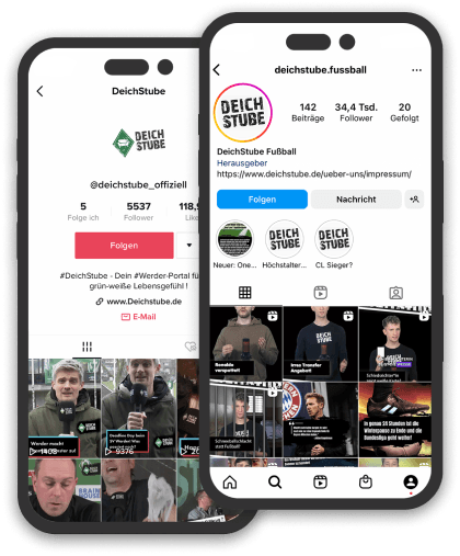 Deichstube social media presence