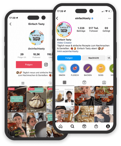 Einfach Tasty social media presence
