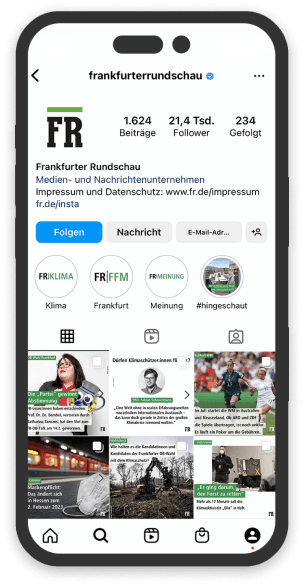 Frankfurter Rundschau social media presence