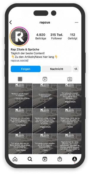 Rapzus social media presence
