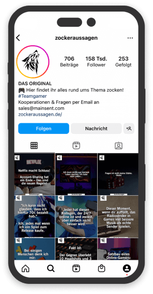 Zockeraussagen social media presence