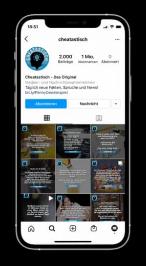 Cheatastisch Instagram account